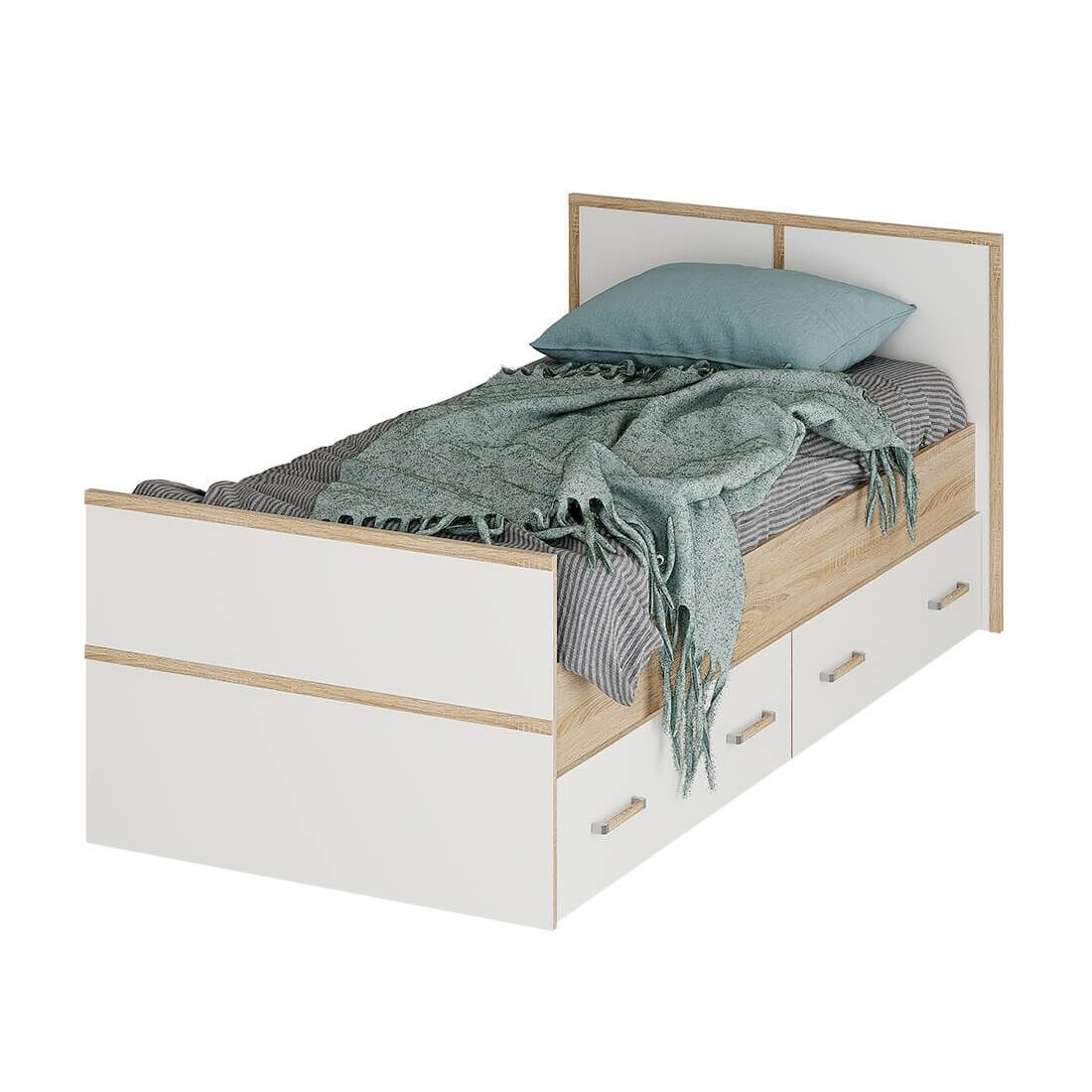 Двуспальная кровать сакура с ящиками