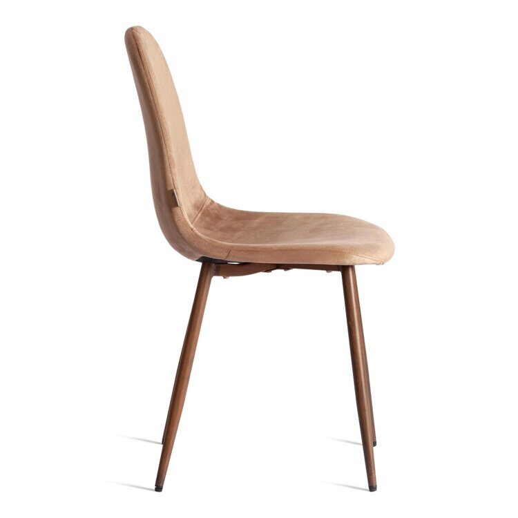 Стул BREEZE (mod. JSC-58) Велюр/металл , 44 х 53 х 86 см, Dark brown (темно-коричневый) HLR11/ орех