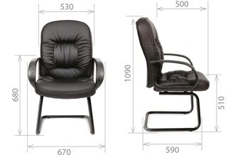 Кресло Chairman 416V Eco, экокожа черный схема