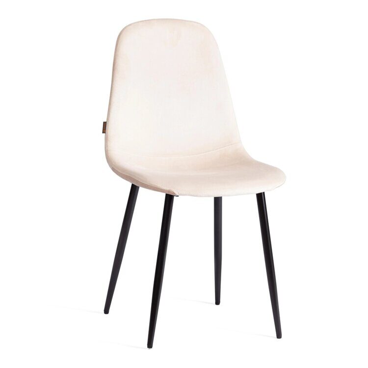 Стул BREEZE (mod. JSC-58) Велюр/металл , 44 х 53 х 86 см, beige (бежевый) HLR2 / черный