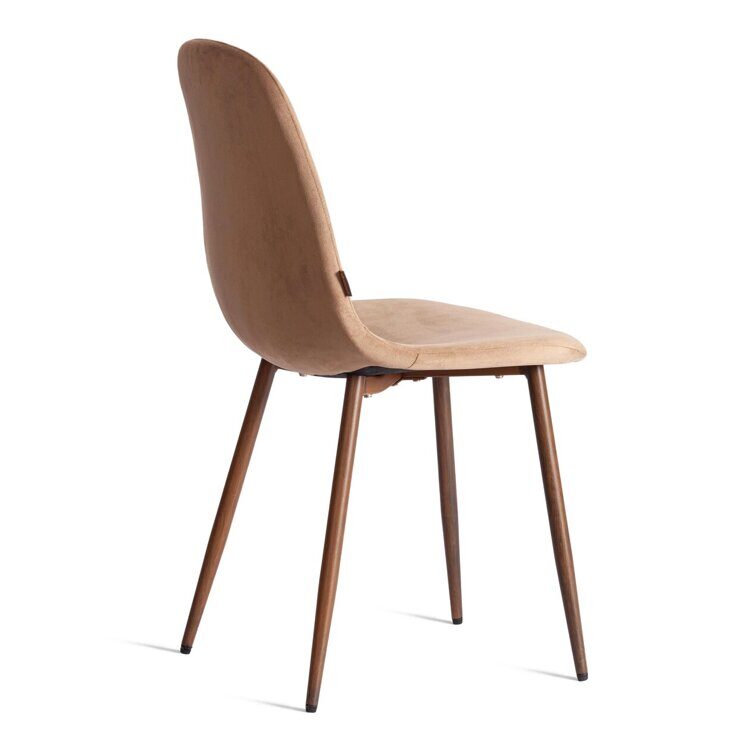 Стул BREEZE (mod. JSC-58) Велюр/металл , 44 х 53 х 86 см, Dark brown (темно-коричневый) HLR11/ орех