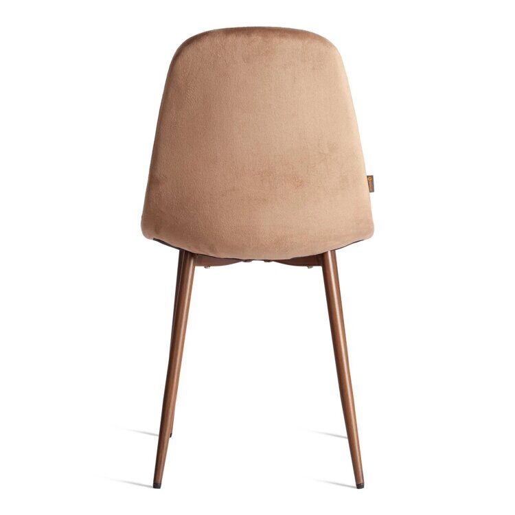 Стул BREEZE (mod. JSC-58) Велюр/металл , 44 х 53 х 86 см, Dark brown (темно-коричневый) HLR11/ орех